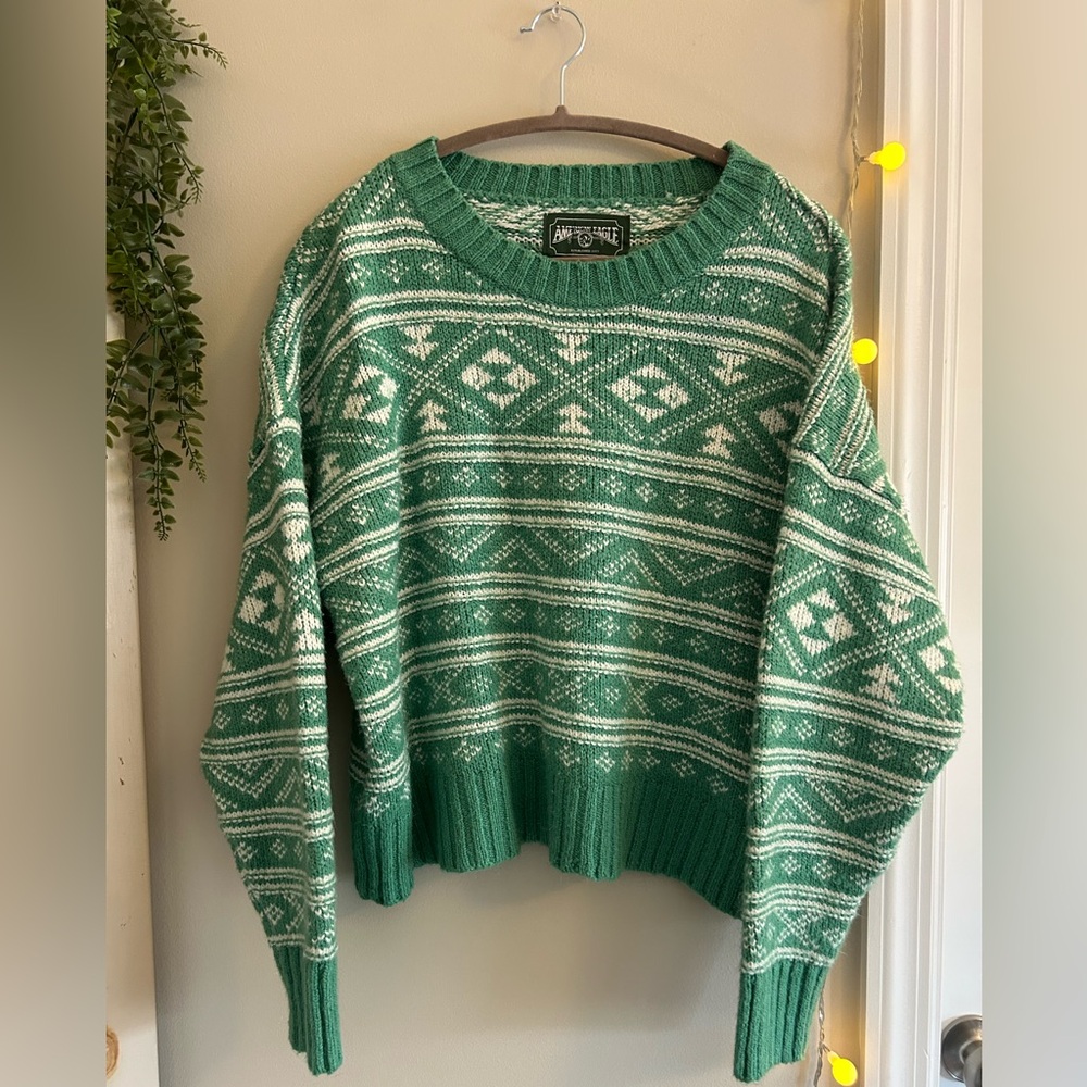American Eagle Green Sweater